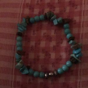 Turquoise rock streak bracelets